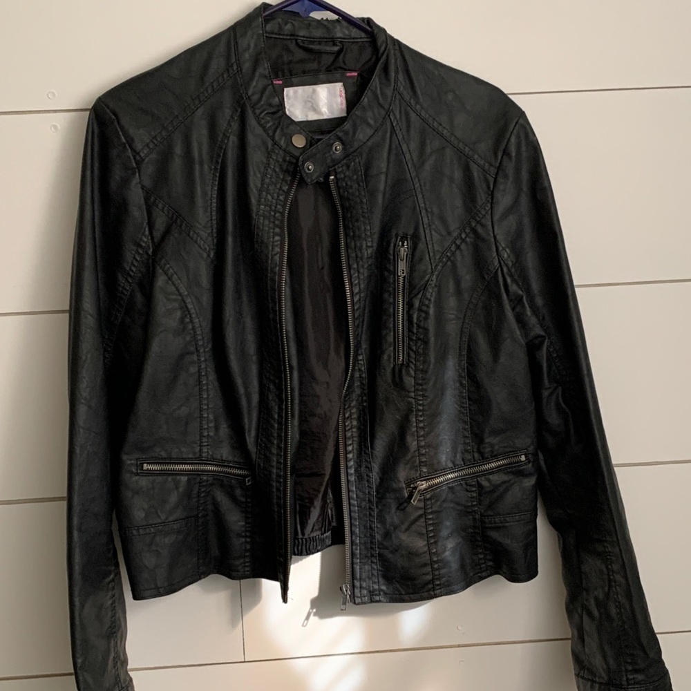 Xhilaration faux leather jacket medium